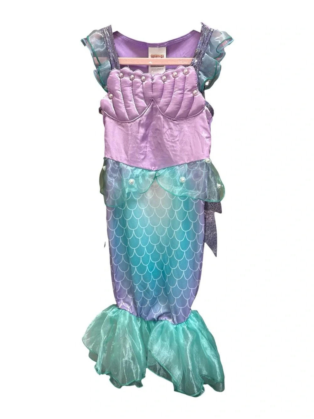 JerrisApparel Girls Princess Mermaid Costume Dress Up Purple Teal Size 3T